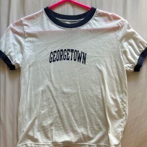 Kids White and Black Georgetown T-Shirt